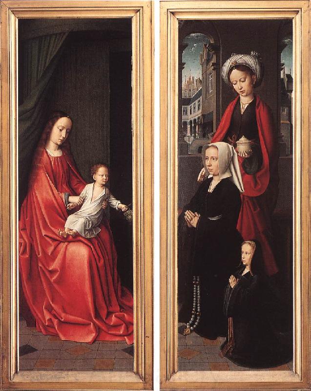 DAVID, Gerard Triptych of Jan Des Trompes (rear of the wings) tye Spain oil painting art